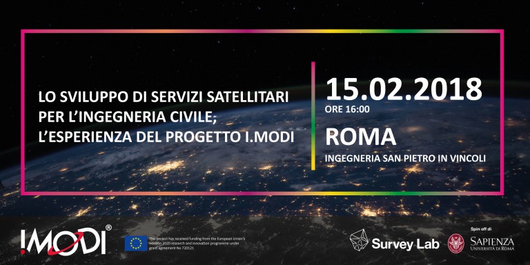 Evento! Lo sviluppo di servizi satellitari per l’ingegneria civile, l’esperienza del progetto I.MODI